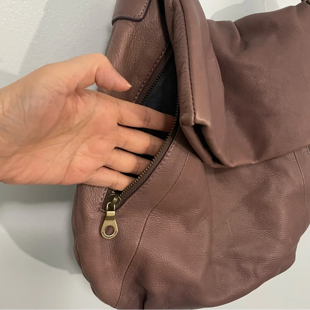 Christopher Kon Muave Leather Slouch Shoulder Bag